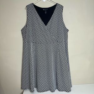 Lane Bryant Fit and Flare Polka Dot Surplice Wrap Front dress size 28